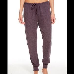 CHASER Raisin Purple Love Knit Drawstring Brushed Fleece Comfy Joggers Size‎ M